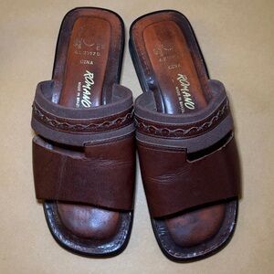 Romano sandals 
size 7 
Brown leather.
New condition. 

MSRP $89